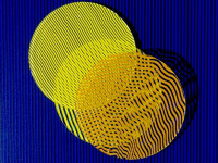 Liliana Iturriaga. Chile, 1965- Superposiciones en tres técnicas, acrílico sobre aluminio y acrílico. 60 x 46 cms. 2016